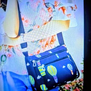 Colorful Hot Air Balloon Print Women's Bag